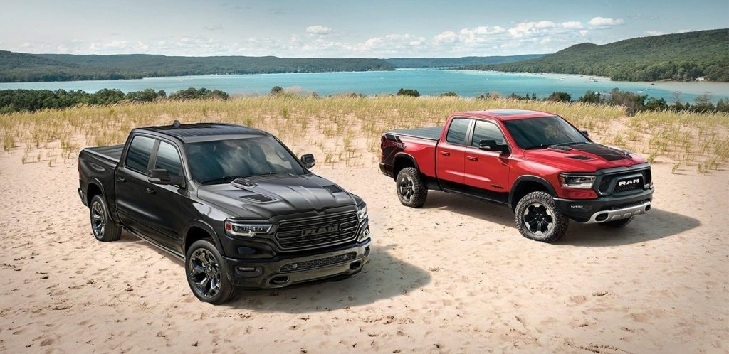 2020 Ram 1500 Black and Red Truck Pictures